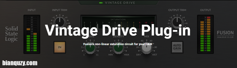 老式甜蜜失真 – Solid State Logic SSL Fusion Vintage Drive Plug-in 1.0.24 WiN互联网-资源整合XK音频资源站